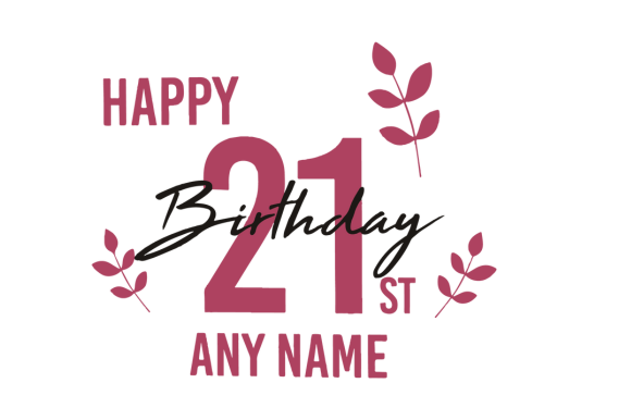 21st Birthday Heart Pendant SVG for Crafts & Graphics