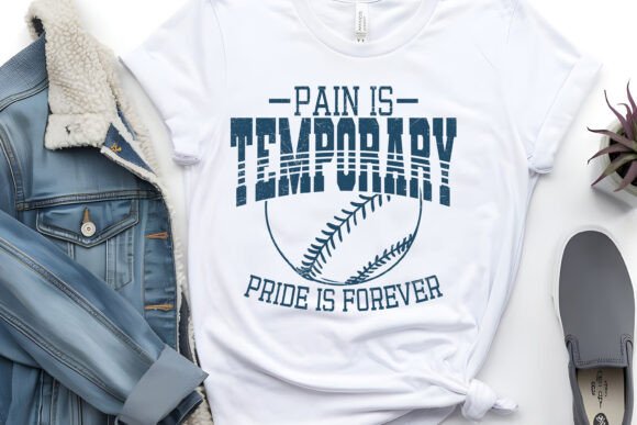 Baseball SVG: Pain is Temporary, Embroidery Perfection