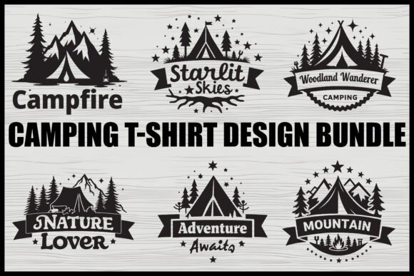 Camping Quote T-Shirt Bundle: A Versatile Design for Outdoorsy Projects