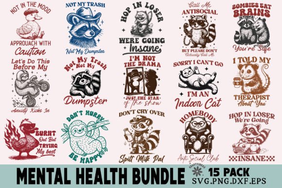 Mental Health Sublimation Bundle: A Graphics and Crafts Essential