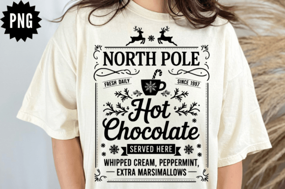 North Pole Hot Chocolate SVG for Crafts and Graphics