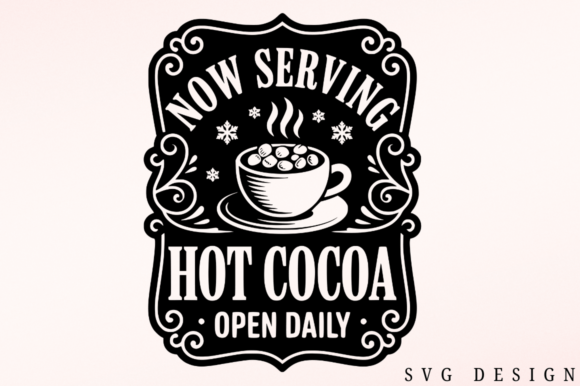 Now Served Hot Cocoa: A Cozy Embroidery Design