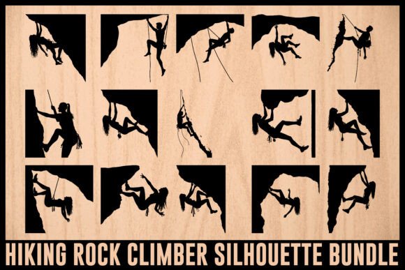 Rock Climber Silhouette SVG for Creative Crafts & Graphics