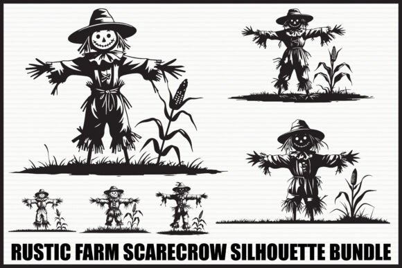Rustic Farm Scarecrow Bundle: A Perfect Graphics Asset for Crafts