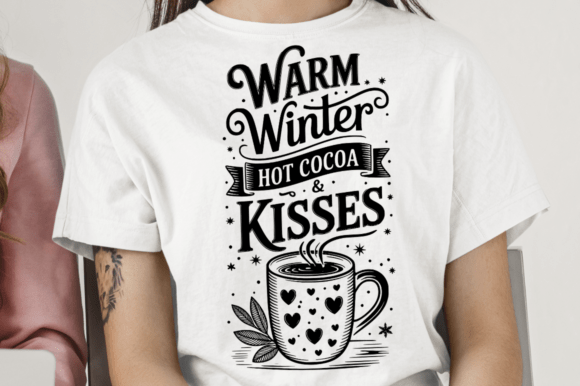 Warm Winter Hot Cocoa Kisses SVG for Crafts